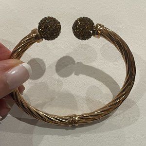 Milor Italy 925 Rose tone Cuff Bracelet